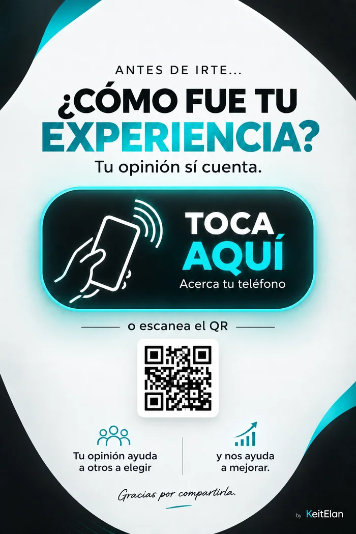 Ejemplo de cartel de opiniones KeitElan